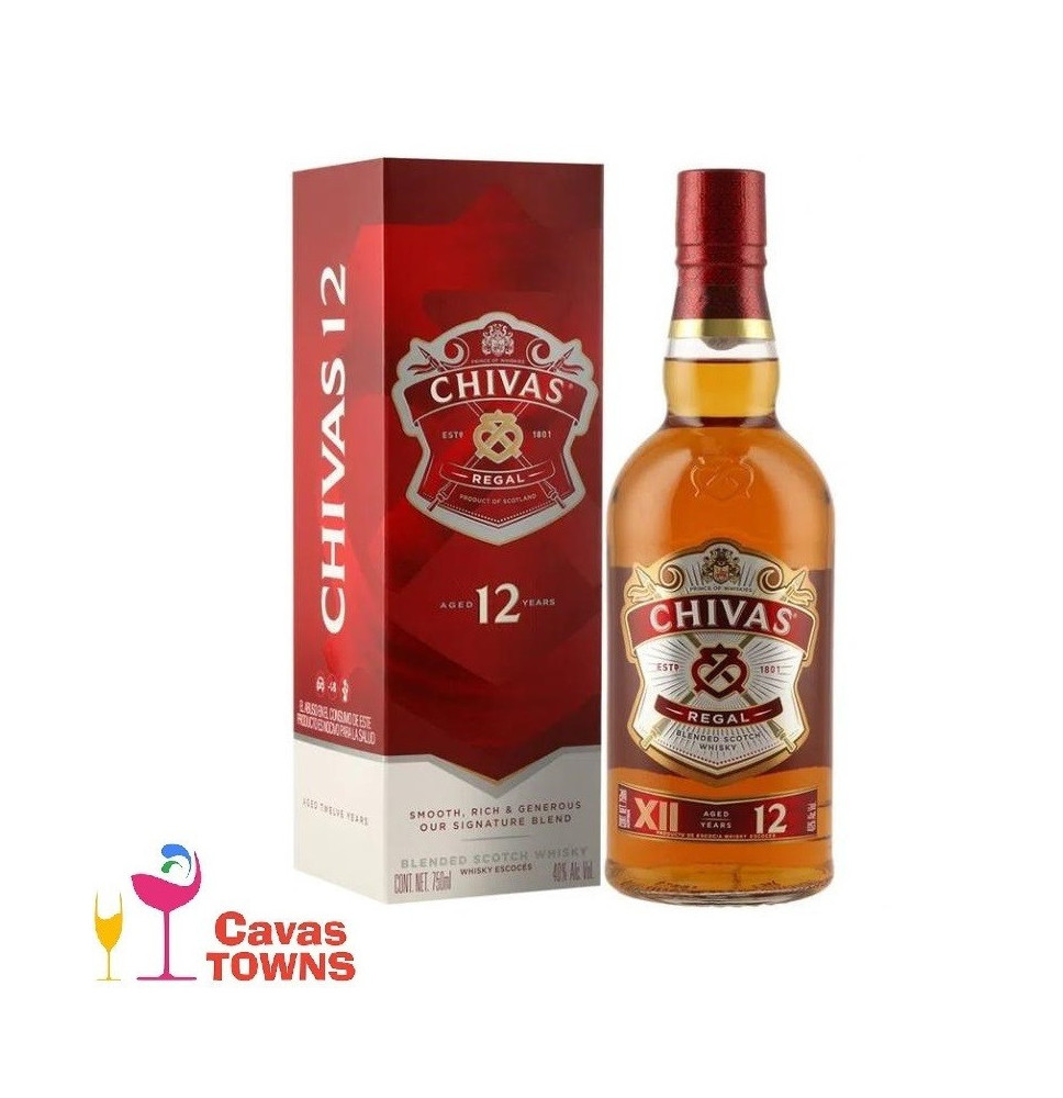 Whisky Chivas Regal 12 años 750 ml - Cavas Towns Whisky Chivas Regal 12 años 750 ml - Cavas Towns